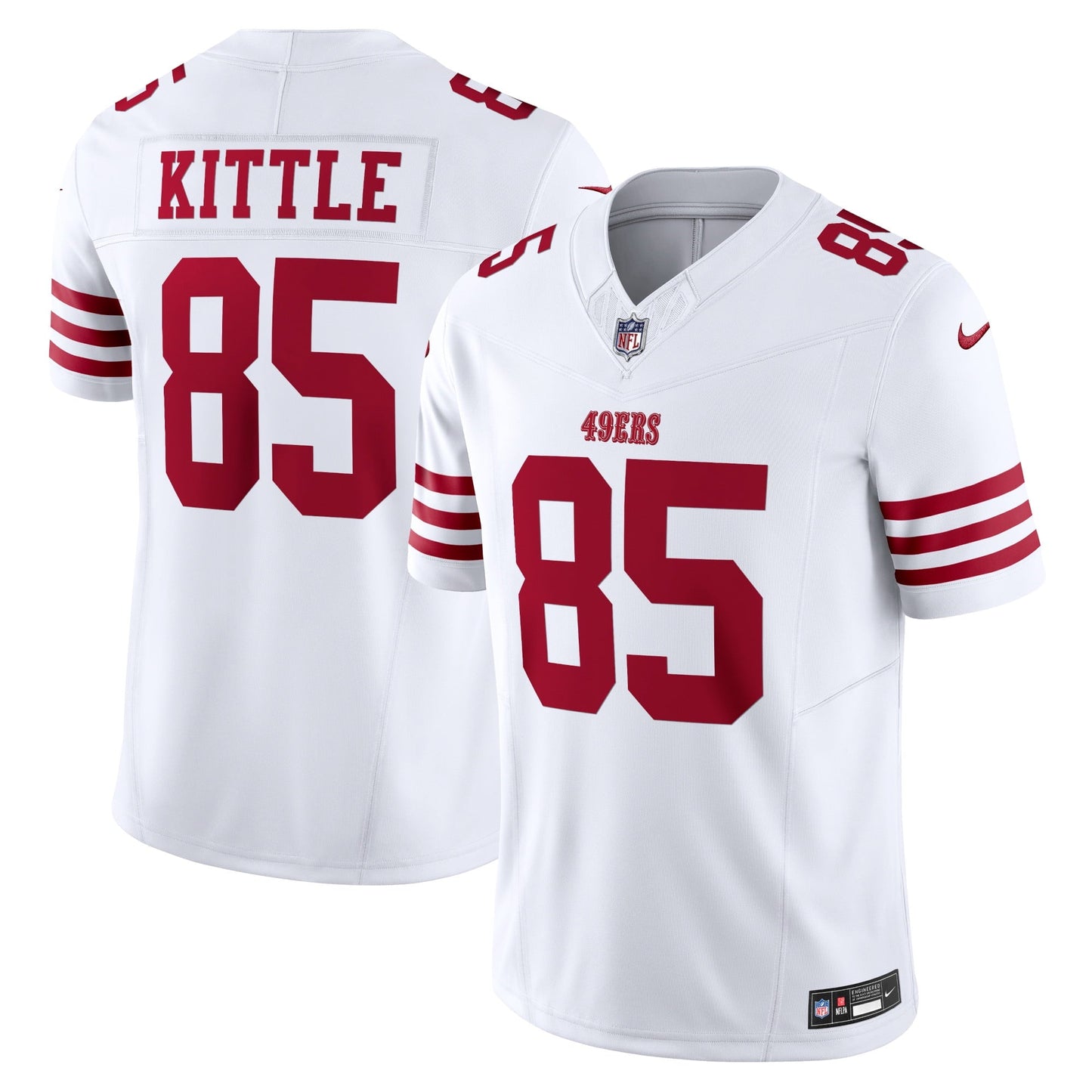 Men's Nike George Kittle White San Francisco 49ers  Vapor F.U.S.E. Limited Jersey