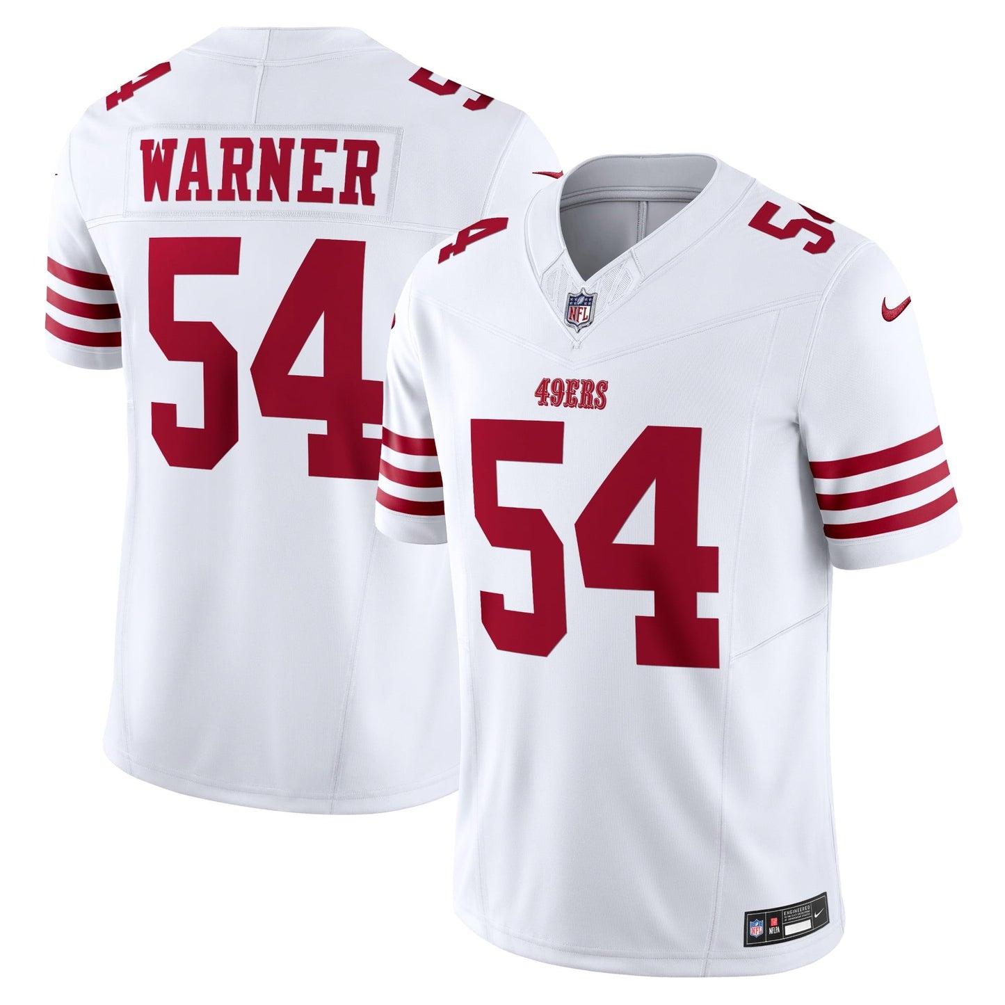 Men's Nike Fred Warner White San Francisco 49ers  Vapor F.U.S.E. Limited Jersey