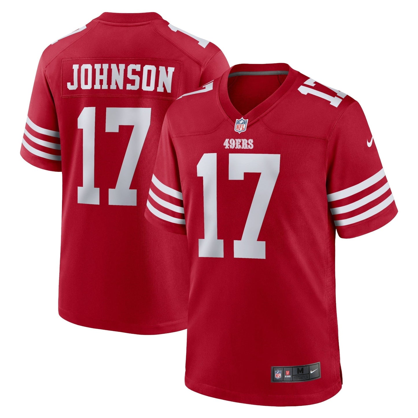 Men's Nike Josh Johnson Scarlet San Francisco 49ers Home Game Player Jersey