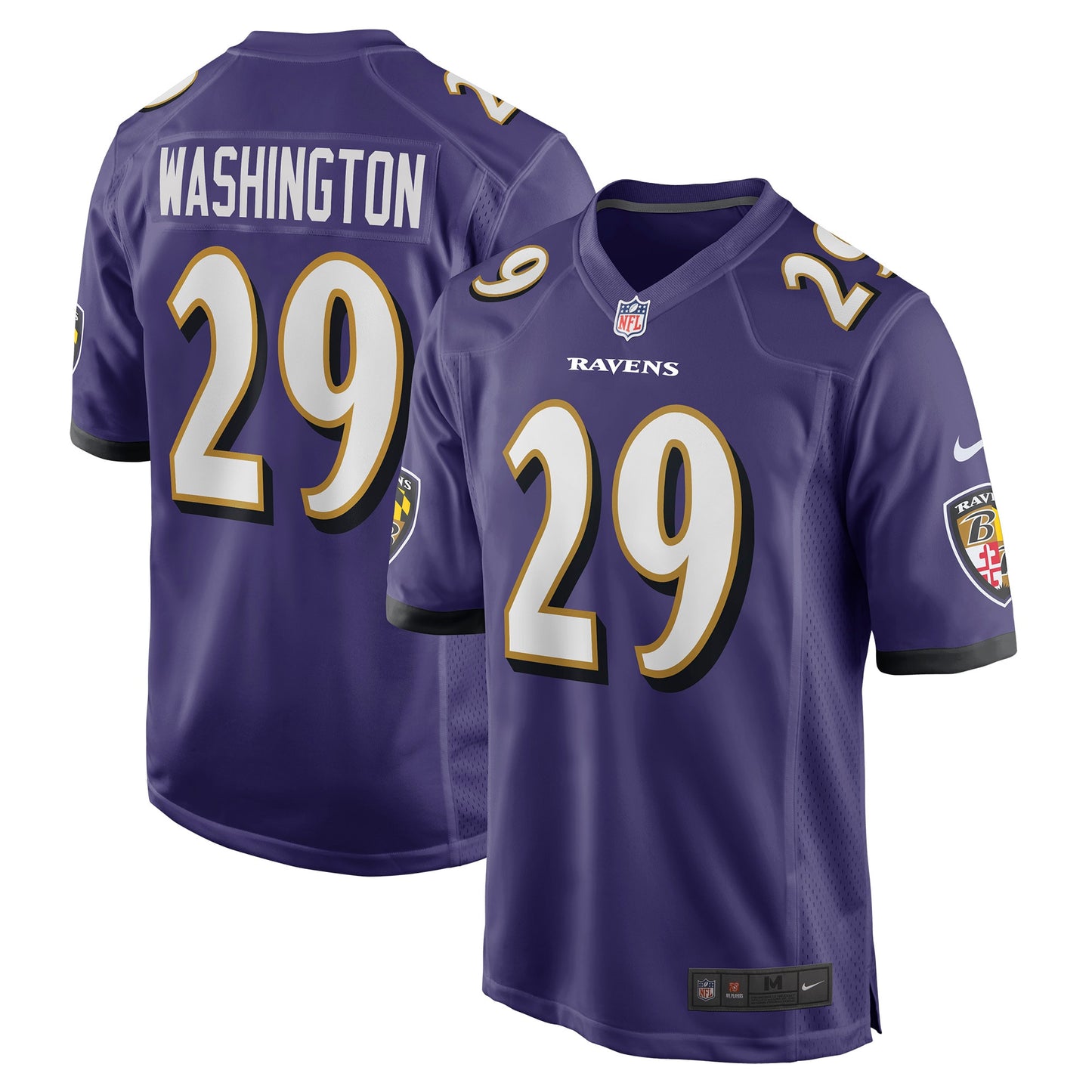Ar'Darius Washington Baltimore Ravens Nike Player Game Jersey - Purple